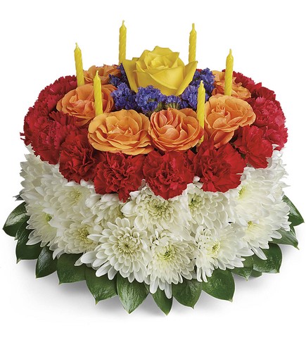 Your Wish Is Granted Birthday Cake Bouquet from Richardson's Flowers in Medford, NJ